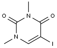 5-ヨード-1,3-ジメチルウラシル 化学構造式