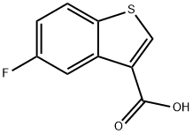 5-Fluoro-benzo[b]thiophene-3-carboxylic acid 化学構造式