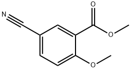 5-氰基-2-甲氧基苯甲酸甲酯, 40757-12-8, 结构式