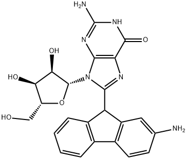 N-(guanosin-8-yl)-2-aminofluorene 结构式
