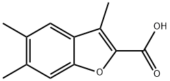 3,5,6-三甲基苯并呋喃-2-羧酸, 40763-04-0, 结构式