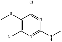 4,6-dichloro-N-methyl-5-(methylsulfanyl)-2-pyrimidinamine Struktur