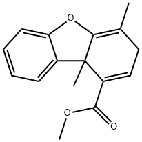 3,9b-Dihydro-4,9b-dimethyl-1-dibenzofurancarboxylic acid methyl ester Structure