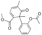 6-[2-(Acetyloxy)phenyl]-4,6-dimethyl-5-oxo-1,3-cyclohexadiene-1-carboxylic acid methyl ester Structure