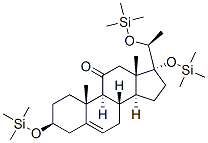 Pregn-5-en-11-one, 3,17,20-tris[(trimethylsilyl)oxy]-, (3beta,20S)-,40822-87-5,结构式