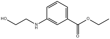 Benzoic acid, 3-[(2-hydroxyethyl)amino]-, ethyl ester (9CI) 化学構造式