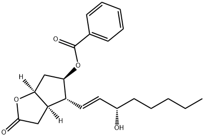 安息香酸(3AR,4R,5R,6AS)-4-((S,E)-3-ヒドロキシオクト-1-エン-1-イル)-2-オキソヘキサヒドロ-2H-シクロペンタ[B]フラン-5-イル 化学構造式