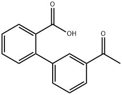 2-BIPHENYL-3'-ACETYL-CARBOXYLIC ACID
 Structure