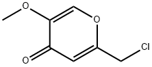 吡喃-4-酮,2-(氯甲基)-5-甲氧基-, 40838-34-4, 结构式