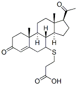 7-(carboxyethylthio)progesterone 化学構造式