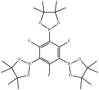 2,4,6-トリフルオロベンゼン-1,3,5-トリボロン酸ピナコールエステル 化学構造式