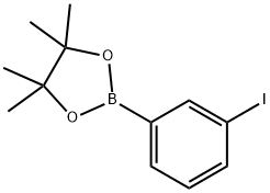3-(4,4,5,5-テトラメチル-1,3,2-ジオキサボロラン-2-イル)ヨードベンゼン 化学構造式