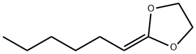 1,3-Dioxolane,  2-hexylidene- Structure