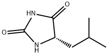 (S)-5-(2-メチルプロピル)-2,4-イミダゾリジンジオン 化学構造式