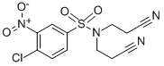 N1,N1-DI(2-CYANOETHYL)-4-CHLORO-3-NITROBENZENE-1-SULFONAMIDE 结构式