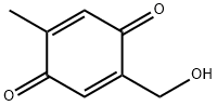 2-(羟甲基)-5-甲基环己三烯-2,5-二烯-1,4-二酮,40870-52-8,结构式