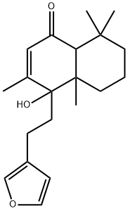 4-[2-(3-Furanyl)ethyl]-4a,5,6,7,8,8a-hexahydro-4-hydroxy-3,4a,8,8-tetramethyl-1(4H)-naphthalenone Structure