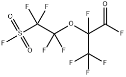 2,3,3,3-テトラフルオロ-2-[1,1,2,2-テトラフルオロ-2-(フルオロスルホニル)エトキシ]プロピオン酸フルオリド 化学構造式
