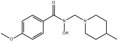 4-Methoxy-N-[(4-methyl-1-piperidinyl)methyl]benzohydroxamic acid Structure