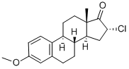16α-クロロ-3-メトキシエストラ-1,3,5(10)-トリエン-17-オン 化学構造式