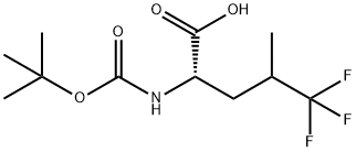 2-((叔丁氧基羰基)氨基)-5,5,5-三氟-4-甲基戊酸 结构式