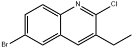6-ブロモ-2-クロロ-3-エチルキノリン 化学構造式