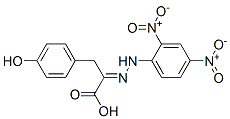 α-[2-(2,4-ジニトロフェニル)ヒドラゾノ]-4-ヒドロキシベンゼンプロピオン酸 化学構造式
