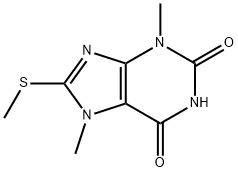 3,7-dimethyl-8-methylsulfanyl-purine-2,6-dione Structure