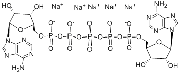 アデノシン-5'-ペンタホスファートε-5'-アデノシルα,β,γ,δ,ε-ペンタナトリウム 化学構造式