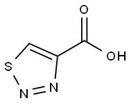 1,2,3-チアジアゾール-4-カルボン酸 化学構造式