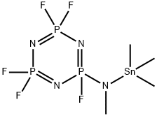 2,2,4,4,6-Pentafluoro-2,2,4,4,6,6-hexahydro-6-[methyl(trimethylstannyl)amino]-1,3,5,2,4,6-triazatriphosphorine|