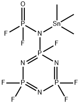 2-[(Difluorophosphinyl)(trimethylstannyl)amino]-2,4,4,6,6-pentafluoro-2,2,4,4,6,6-hexahydro-1,3,5,2,4,6-triazatriphosphorine,41006-39-7,结构式