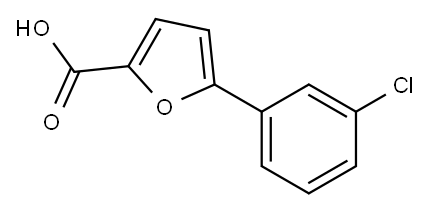 5-(3-CHLORO-PHENYL)-FURAN-2-CARBOXYLIC ACID 结构式