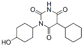 5-シクロヘキシル-1-(4-ヒドロキシシクロヘキシル)バルビツル酸 化学構造式