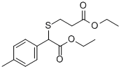 ethyl 3-(2-ethoxy-2-oxo-1-p-tolylethylthio)propanoate,41022-36-0,结构式