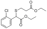 ethyl 3-(1-(2-chlorophenyl)-2-ethoxy-2-oxoethylthio)propanoate 化学構造式