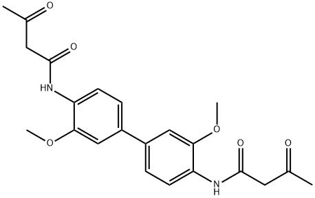 N,N'-(3,3'-dimethoxy[1,1'-biphenyl]-4,4'-diyl)bis[3-oxobutyramide] Structure