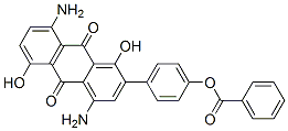 p-[4,8-diamino-1,5-dihydroxy-9,10-dihydro-9,10-dioxo-2-anthryl]phenyl benzoate Struktur