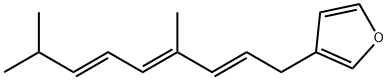 3-[(2E,4E,6E)-4,8-Dimethyl-2,4,6-nonatrienyl]furan Structure