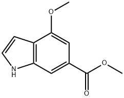 4-甲氧基-吲哚-6-羧酸甲酯, 41082-79-5, 结构式