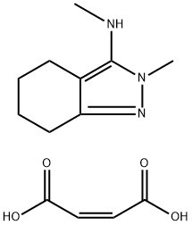 4,5,6,7-テトラヒドロ-N,2-ジメチル-2H-インダゾール-3-アミン/(Z)-2-ブテン二酸,(1:x) 化学構造式