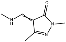 3H-Pyrazol-3-one,  2,4-dihydro-2,5-dimethyl-4-[(methylamino)methylene]- Struktur