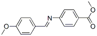 methyl 4-[[(4-methoxyphenyl)methylene-]amino]benzoate 结构式