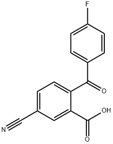 5-Cyano-2-(4-fluorobenzoyl)benzoic Acid,411221-51-7,结构式