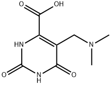 5-Dimethylaminomethyl-2,6-dioxo-1,2,3,6-tetrahydro-pyrimidine-4-carboxylic acid Struktur