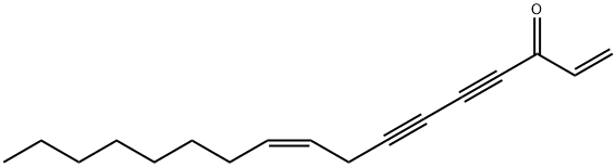 (9Z)-1,9-ヘプタデカジエン-4,6-ジイン-3-オン 化学構造式