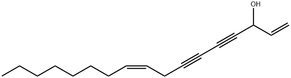 (9Z)-1,9-十七碳二烯-4,6-二炔-3-醇 结构式