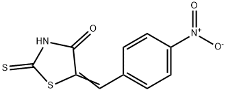5-[1-(4-NITRO-PHENYL)-METH-(Z)-YLIDENE]-2-THIOXO-THIAZOLIDIN-4-ONE 化学構造式