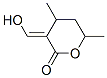 2H-Pyran-2-one, tetrahydro-3-(hydroxymethylene)-4,6-dimethyl- (9CI) Struktur