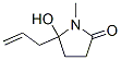 2-Pyrrolidinone, 5-hydroxy-1-methyl-5-(2-propenyl)- (9CI) 结构式